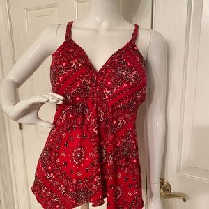 American Rag Bohemian Halter Top Padded/Braided Straps sz small